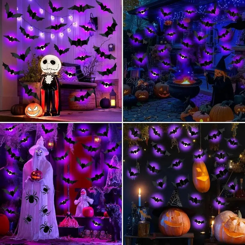3D Halloween Bats - Spooky Wall Decor