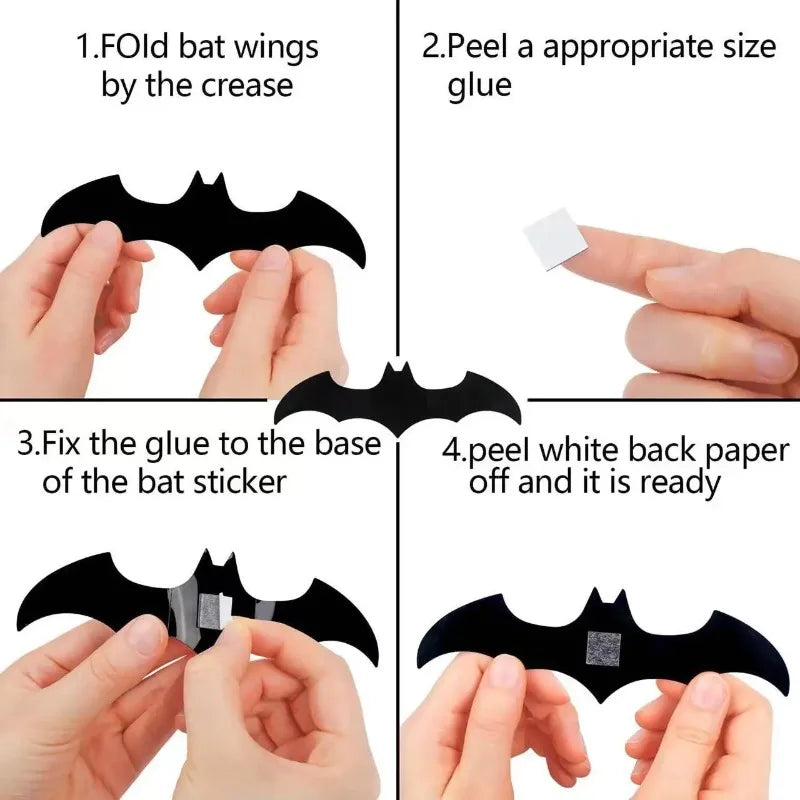 3D Halloween Bats - Spooky Wall Decor