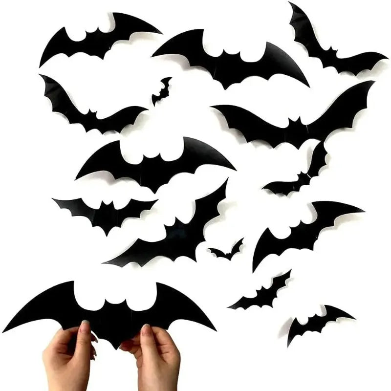 3D Halloween Bats - Spooky Wall Decor